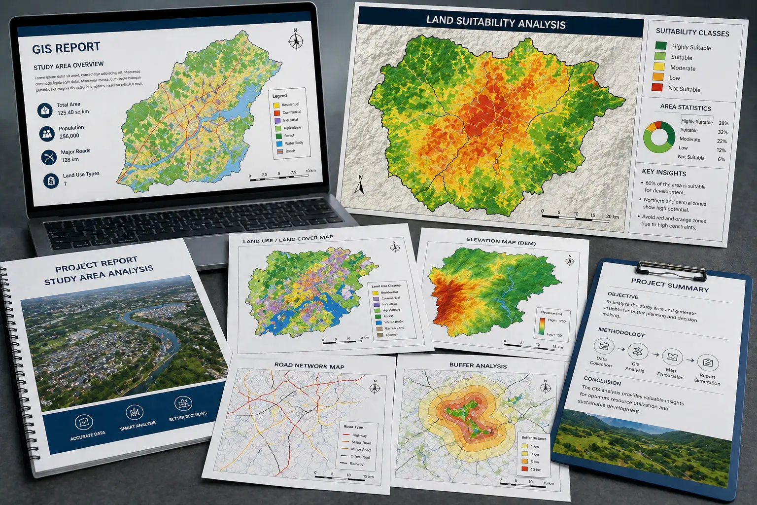 gis reports & presentation maps